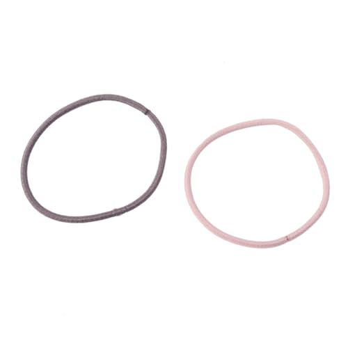 VICASKY 2 Stück Modisches Haargummi Langlebig Einfach Kleines Ring Haarband Für Mädchen Pferdeschwanzhalter Pink Kaffee von VICASKY