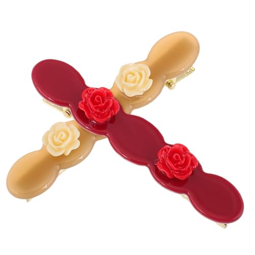 VICASKY 2stücke Modische Acetat Blumen-haarspangen Für Damen Rutschfeste Entenschnabel-haarklammern Für Seitliche Vielseitige Haaraccessoires Für Jeden Anlass von VICASKY