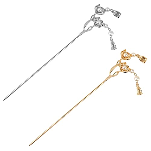 VICASKY 2 Stück Haarnadeln für Damen Haarstäbe mit Design Retro Haarstyling Werkzeug Haarschmuck für Hochzeiten und Besondere Anlässe von VICASKY