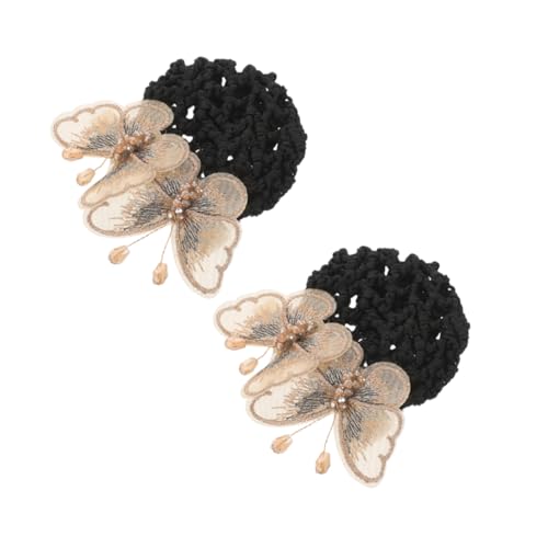 VICASKY 2stücke Haarnetz Zur Abdeckung Von Haarknoten Für Frauen Mädchen Mit Schmetterling Dekor Haarschmuck Netz Für Verschiedene Anlässe von VICASKY