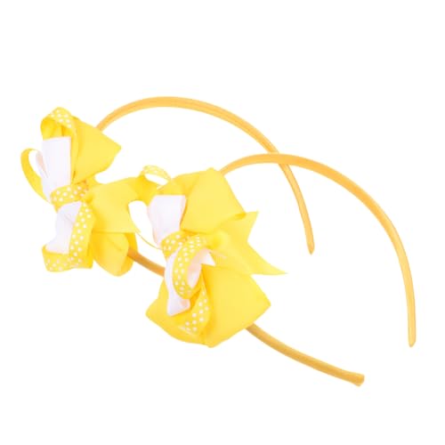 VICASKY 2 Stück Haarreif mit Schleife Party Haarschmuck aus Hochwertigem Niedlich und Bequem für Mädchen Kostümfest Festliche Anlässe von VICASKY