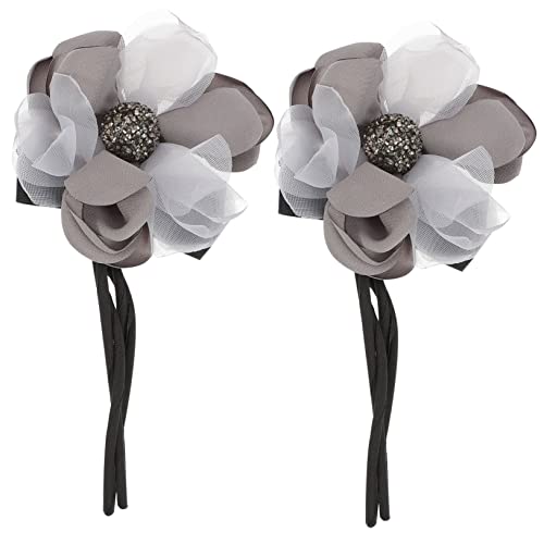 VICASKY 2Stücke Blumen Haargummi mit Strass Elastische Haarbänder für Mädchen Hautfreundlich für Feste und Partys Langlebige Haarseile Vielseitiges Zubehör für Frisuren von VICASKY
