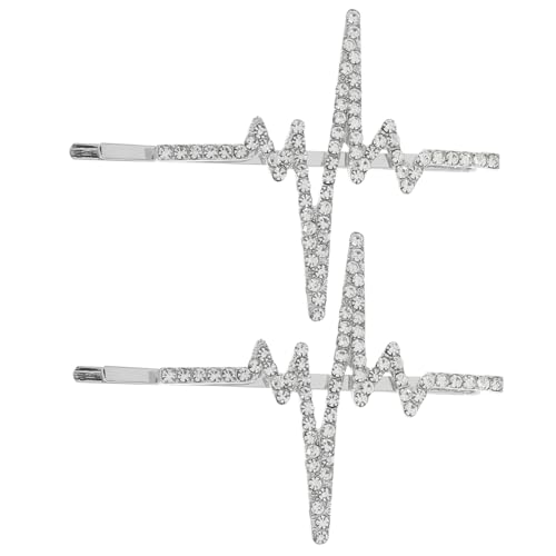 VICASKY 2stücke Pferdeschwanzspange Für Damen Mit Strass Haarschmuck Für Formelle Anlässe Hochzeits-haarspange Aus Metall Gitarren-haarspange Für Braut Und Weihnachts-haarschmuck von VICASKY