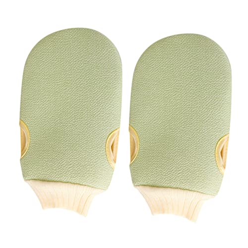 VICASKY 2 Stück Handschuhe schrubben Peelinghandschuh für abgestorbene Haut Handtuch sanfte haut Körperpeeling handtücher Duschwäscher für den Körper Badehandschuhe für Duschpeeling Grün von VICASKY