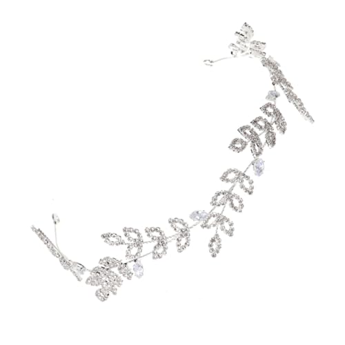 VICASKY 2 Stück Hochwertiges Hochzeits Stirnband für Braut Mädchen Haarband aus Zinklegierung Silber Haarschmuck Accessoire Leicht und Langlebig für Hochzeit Party und Alltag von VICASKY
