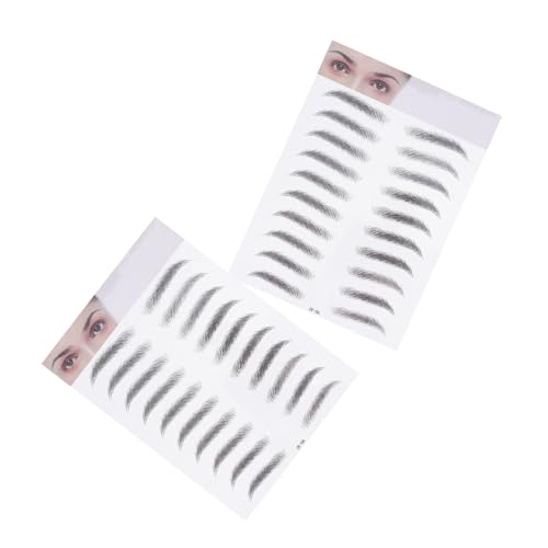 VICASKY 2 Stück Imitation Augenbrauen Aufkleber Haarähnlich Natürliches Eyebrow Tool für Männer Frauen Schnelle Anwendung Langanhaltend Realistische Augenbrauen Formen von VICASKY