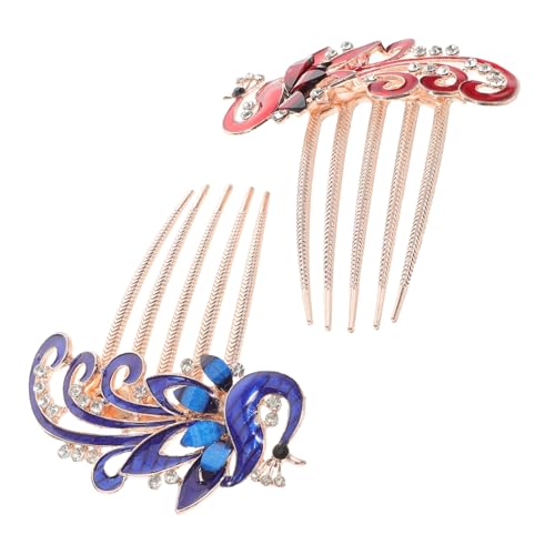VICASKY 2stücke Haarkamm Strasssteinen Für Frauen Seitliche Hochzeitsschmuck Kämme Französischer Kamm Für Braut Accessoires Aus Legierung Mit Blumen Und Pfauendesign VICASKY 2stücke Haarkamm Strasssteinen Für Frauen Seitliche Hochzeitsschmuck Kämme Französischer Kamm Für Braut Accessoires Aus Legierung Mit Blumen Und Pfauendesign von VICASKY