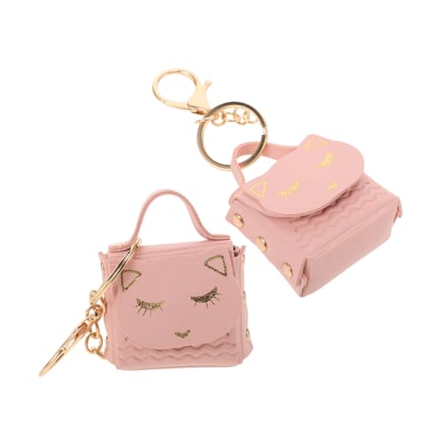 VICASKY 2stücke Mini Schlüsselanhänger Geldbörse Mit Süßem Katzen-Design Tragbare Kleine Münz-Tasche Für Einkaufen Reisen Und Täglichen Gebrauch von VICASKY