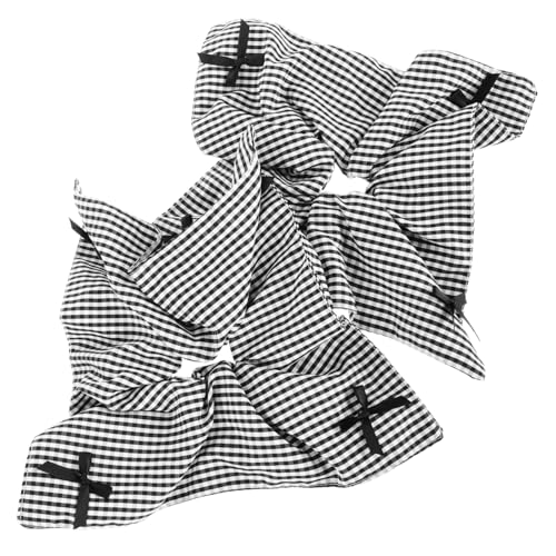 VICASKY 2stücke Haargummis Mit Karomuster Und Schleife Elastische Haarbänder Für Damen Und Mädchen Weiche Stoff-haargummis Für Verschiedene Anlässe von VICASKY