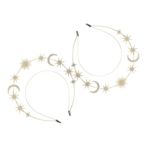 VICASKY 2 Stück Layer Haarreif für Cosplay mit Sechs und Achtzackigem Stern und Mond Motiven Leicht und Komfortabel für Festivals und Besondere Anlässe von VICASKY