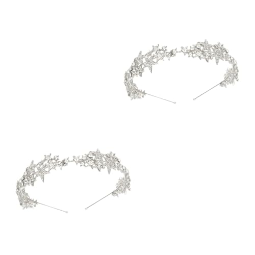 VICASKY 2 Stück Luxuriöse Tiara Krone mit Design Einheitsgröße für Frauen und Mädchen Eleganter Haarschmuck für Braut und Hochzeit Perfektes Accessoire für Geburtstage und Besondere von VICASKY