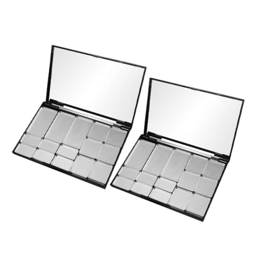 VICASKY 2stücke Leere Magnetische Lidschattenpalette Diy Make-up-tablett Mit Pfännchen Für Lidschatten Lippenstift Puder Organizer Mit Spiegel von VICASKY