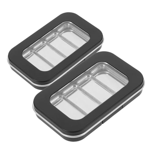 VICASKY 2 Stück Magnetische Make Up Paletten Leere Lidschatten und Lippenstift Tabletts mit Transparenter Fensterabdeckung für Kosmetikaufbewahrung von VICASKY