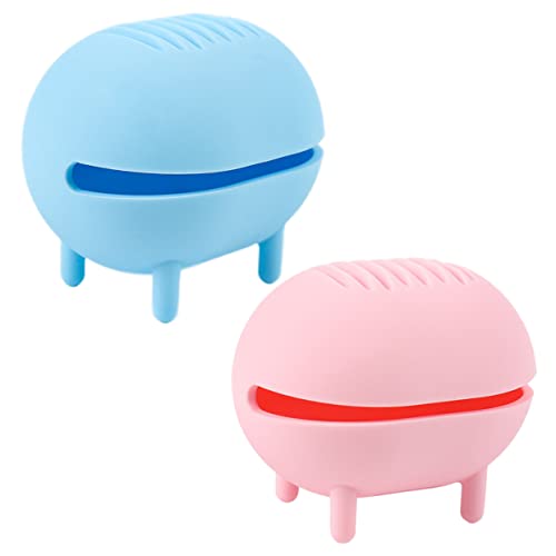 VICASKY 2 Stück Make Up Aufbewahrungsboxen Puderquaste Organizer für Kleine Kosmetische Schwammhalterung mit Reinigungsunterlage und Luftzirkulationslöchern von VICASKY