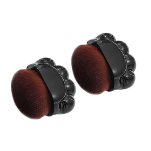 VICASKY 2 Stück Make-up-Grundierungspinsel Creme-Foundation-Pinsel erröten Make-up Pinsel Gesicht Mischen Tragbare Foundation-Bürste Make-up-Pinsel für Frauen Plastik Black von VICASKY