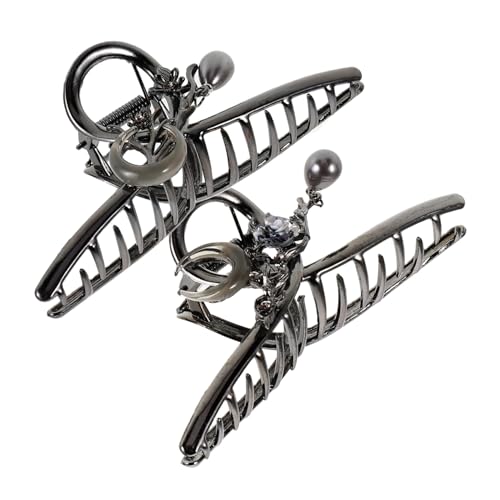 VICASKY 2stücke Kleine Blumenhaarspangen Aus Metall Haarklammern Für Mädchen Kawaii Haarschmuck Dicke Haarklammern Mit Starkem Halt Haarfangklammern Für Pferdeschwanzhalter von VICASKY