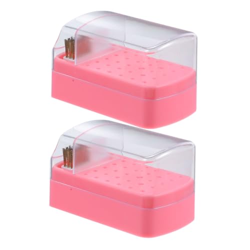 VICASKY 2stücke Nagelbohrer-halter Mit Reinigungsbürste Organizer-box Für Maniküre-werkzeuge Kompaktes Etui Für Nagelbohrer Tragbar Für Und Salon von VICASKY