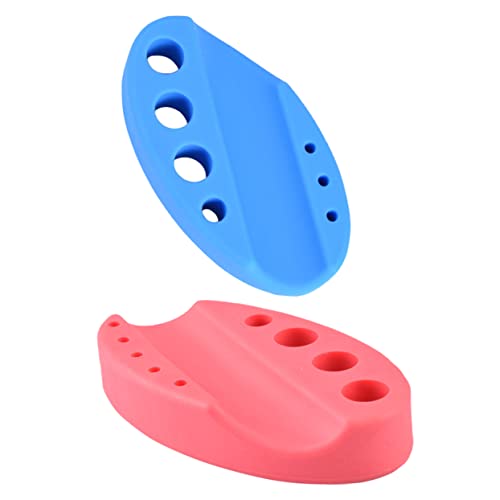 VICASKY 2 Stück Ovaler Silikon Pigment Becherhalter für Tattoo Zubehör Robuster und Tragbarer Ink Cup Organizer Rosy und Blau für Make Up und Microblading von VICASKY