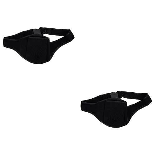 VICASKY Mikrofongürtel 2 Stück Packung Laufender Weizenbeutel Laufendes Telefonarmband Gürteltaschen Für Herren Gym Bags Fitnesstaschen Mikrofonhalter Tragetasche Für Lehrermikrofon Taucherstoff Black von VICASKY