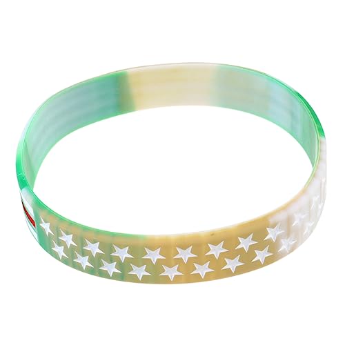 VICASKY 2 Stück Patriotische Armbänder mit US Flagge Verstellbare Präsidentschaftswahl Cheer Wristbands Khaki und Grün DIY Kostüm Accessoire für Erwachsene Männer Frauen von VICASKY