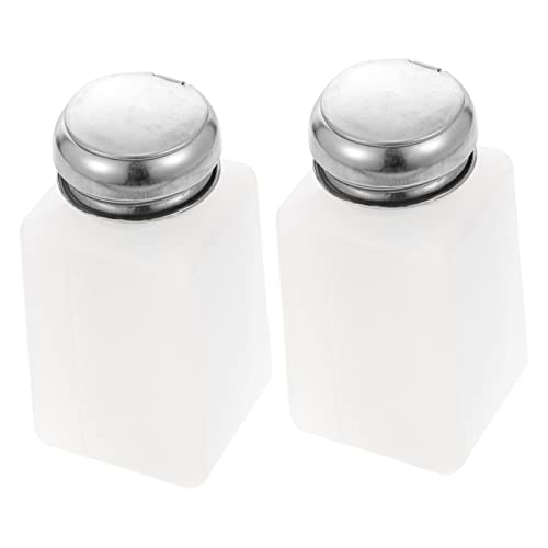 VICASKY 2 Stück Pumpflasche für Flüssigkeiten Druckspender aus Kunststoff für Alkohol Make Up Entferner und Mehr von VICASKY