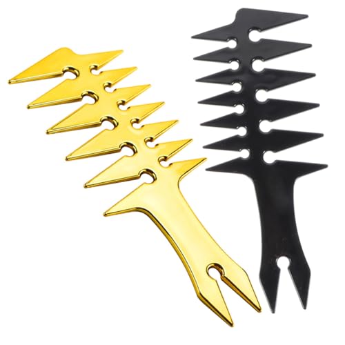 VICASKY 2 Stück Retro Style Haarstyling Kamm für Herren Breiter Öl Haarschneidekamm aus Langlebigem Material Doppelseitig Angenehm für Kopfhaut für Alltag zu Geburtstag und Vatertag von VICASKY