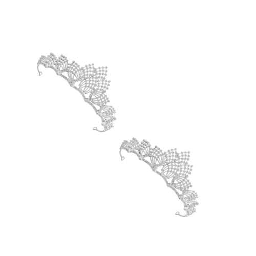 VICASKY 2 Stück Rhinestone Brautkrone Haarschmuck Hochzeit Damen Tiara Stirnband Hochwertiges Accessoire für Braut und Brautjungfern Geschenkidee von VICASKY