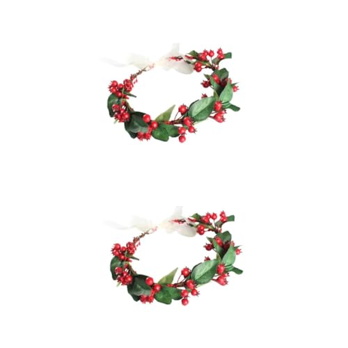 VICASKY 2 Stück Roter Beeren Haarschmuck Braut Blumenkranz Kopfband Hochzeit Brautjungfern Party Haarschmuck Leicht Bequem Auffällig VICASKY 2 Stück Roter Beeren Haarschmuck Braut Blumenkranz Kopfband Hochzeit Brautjungfern Party Haarschmuck Leicht Bequem Auffällig von VICASKY