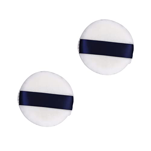 VICASKY 2 Stück Rund Puderquaste Weiche Makeup Schwämme für Flüssig und Puderfoundation für Salon Zuhause oder Reisen zur Haut für Gleichmäßige Anwendung von VICASKY