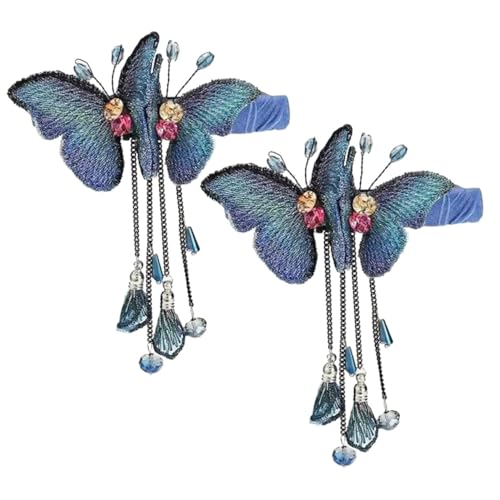 VICASKY 2 Stück Schmetterling Haarspangen Damen mit Quasten und Funkelnden Strasssteinen Robuste Haarklammern für Dickes Haar Modische Haaraccessoires für Frauen Leicht und Formbeständig VICASKY 2 Stück Schmetterling Haarspangen Damen mit Quasten und Funkelnden Strasssteinen Robuste Haarklammern für Dickes Haar Modische Haaraccessoires für Frauen Leicht und Formbeständig von VICASKY