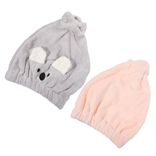 VICASKY 2 Stück Schnelltrocknendes Haarturban aus Mikrofaser Lustige Duschhaube für Damen Super Saugfähig Leicht und Tragbar für Zuhause und Reisen Farben Zufällig Zufällige Farbe von VICASKY