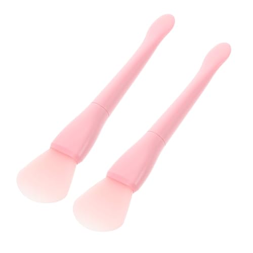 VICASKY 2 Stück Silikon Gesichtsmaskenpinsel mit Doppelseitigem Fischtail Löffel applikator für Präzises Auftragen von Gesichtsmaske und Beauty mischungen Wiederverwendbar Tragbar Rosa von VICASKY