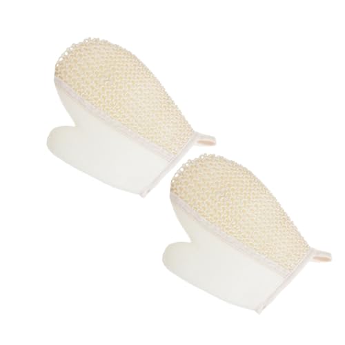 VICASKY 2 Stück Sisalhandschuhe Hand Luffa Peelinghandschuh Badehandschuhe Spa Handschuhe Schwammhandschuhe Duschgel Reinigungshandschuhe Arbeitshandschuhe Für Damen von VICASKY