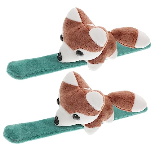 VICASKY Slap Armband 2 Stücke Plüsch Hund Design und Tragbar als Partygeschenk für Kinder Stofftier Spielzeug für Kleinkinder von VICASKY
