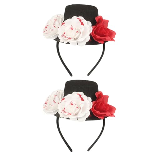 VICASKY 2stücke Haarreifen Für Frauen Mit Blumendesign Festliche Haarreifen Aus Filzmaterial Party-kopfschmuck Für Mädchen Stirnband Für Hochzeit Und Geburtstag von VICASKY