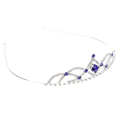 VICASKY 2 Stück Strass Brautkrone Damen Tiara Diadem Leichtes Langlebiges Kopfschmuck für Mädchen Hochzeit Party Fotografie Sichere Legierung Blaue Haarschmuck von VICASKY