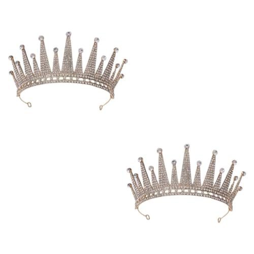 VICASKY 2 Stück Strass Krone für Damen Hochzeit Braut Tiara Haarschmuck Leicht Langlebig mit Weißen Diamanten für Geburtstags und Festpartys VICASKY 2 Stück Strass Krone für Damen Hochzeit Braut Tiara Haarschmuck Leicht Langlebig mit Weißen Diamanten für Geburtstags und Festpartys von VICASKY