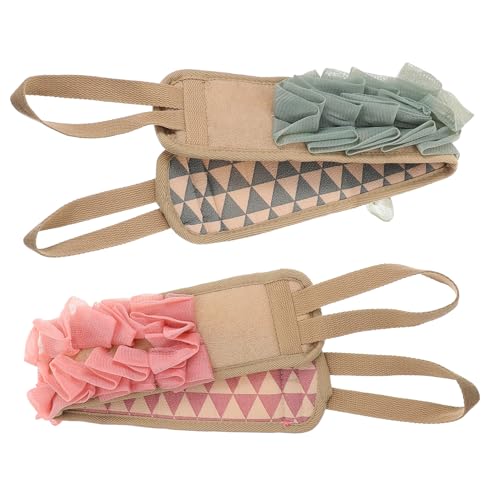 VICASKY 2 Stück Streifen zurückziehen Rückenschrubber für die Dusche Peeling-Körperpuff Luffa Rückenschrubber Bad exfoliating glove exfoliate gloves Duschtuch Rückenpeeling-Handtuch Sport von VICASKY
