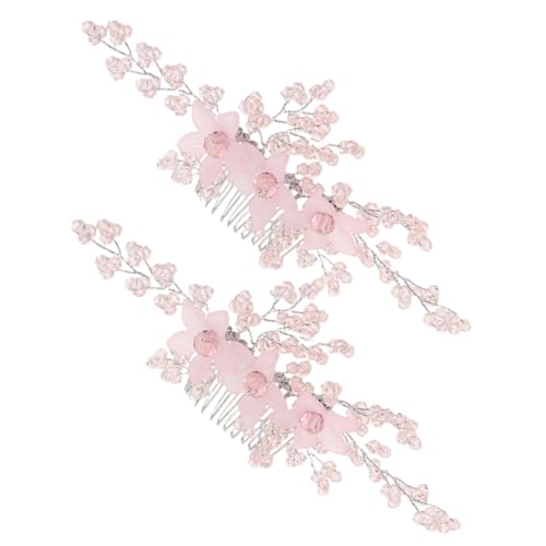 VICASKY 2stücke Haarkamm Mit Blumenmuster Für Braut Schmuck Für Hochzeit Seitlicher Kamm Für Brautfrisur Leichter Kopfschmuck Für Formelle Anlässe von VICASKY