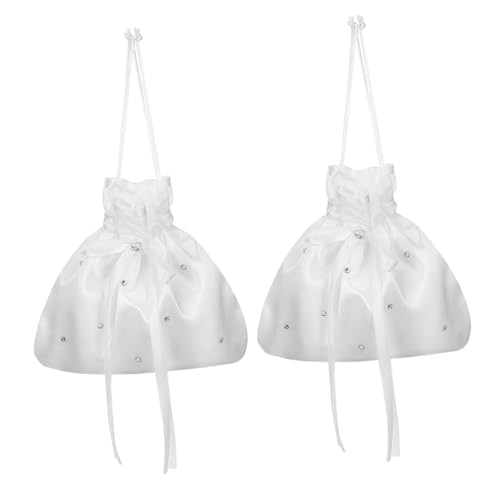 VICASKY 2 Stück Teiliges Brauttaschen Geräumigem Innenfach Stilvolle Clutch für Hochzeit Praktische Handtasche für Braut und Brautjungfern Eleganter Begleiter für Bankett von VICASKY