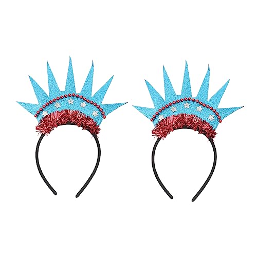 VICASKY 2 Stück Teiliges Freiheitsstatue Haarreif Kreativer Party Haarschmuck mit Design Leichtes Performance Headwear für Unabhängigkeitstag Feier und Festliche Anlässe von VICASKY