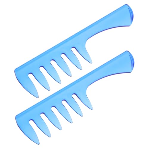 VICASKY 2 Stück Teiliges Herren Styling Kamm aus Robustem Kunststoff Breiter Zahnkamm für Afro und Lockiges Haar Retro Friseur Werkzeug für Salon und Persönliche von VICASKY
