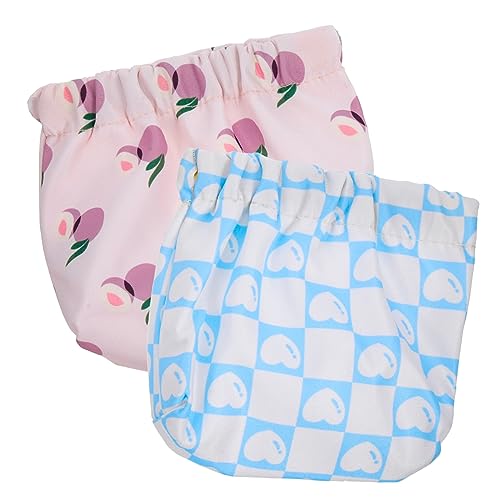 VICASKY 2 Stück Teiliges Kosmetiktaschen für Damen Multifunktionale Make Up Tasche mit Druckmustern für Lippenstifte Schmuck und Münzen für Reisen von VICASKY