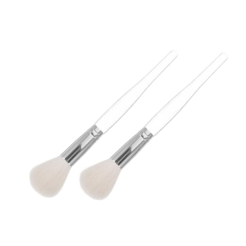 VICASKY 2 Stück Teiliges Make up Klein aus Weicher Wolle Vielseitiger Blush Puderpinsel für Damen zum Auftragen von Highlighter und Foundation Sanft und Präzise für Feines Make up finish von VICASKY