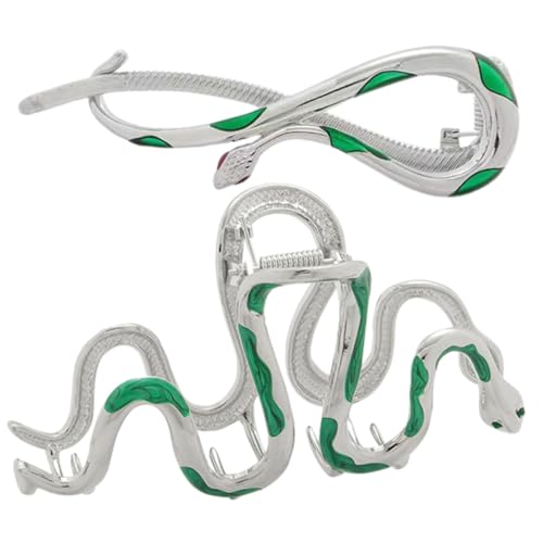 VICASKY 2 Stück Teiliges Metall Haarspangen in Schlangenform Große Haarklammern für Frauen Rutschfeste Schützende Haarklammern Bequem und Einfach zu Tragen als Haarschmuck für Alltag und von VICASKY