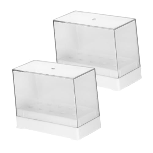 VICASKY 2 Stück Teiliges Nagelfräser Aufbewahrungsbox mit Löchern Staubdichter Bohrkopf Organizer aus Hochwertigem Material Transparenter Nagelbohrer Halter für und Maniküre Zubehör VICASKY 2 Stück Teiliges Nagelfräser Aufbewahrungsbox mit Löchern Staubdichter Bohrkopf Organizer aus Hochwertigem Material Transparenter Nagelbohrer Halter für und Maniküre Zubehör von VICASKY