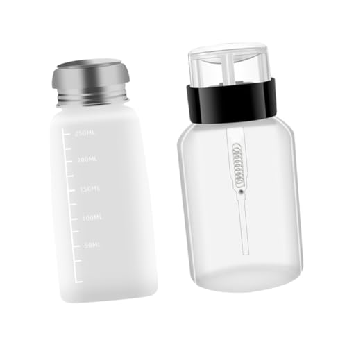 VICASKY 2 Stück Teiliges Nagellackentferner Flaschen Pressflasche mit Dichtem Verschluss Auslaufsicher für Nagelkunst und Make up Entferner Handliche Reisegröße Langlebig und Praktisch von VICASKY