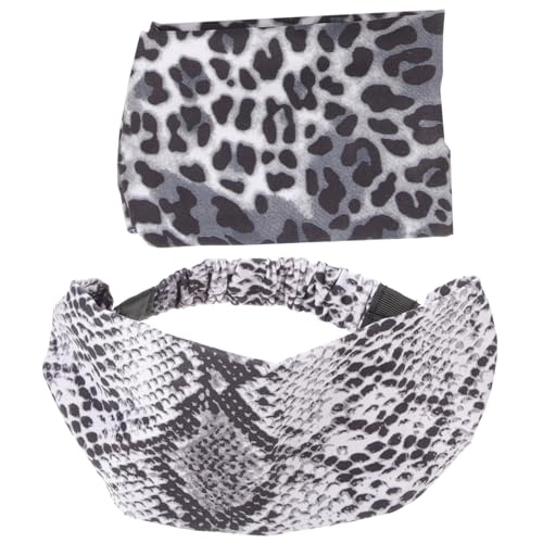 VICASKY 2 Stück Teiliges Sport Stirnband Damen Herren Elastisch Schweißabsorbierend Atmungsaktiv Dekoratives Fitness Haarband für Laufen Yoga Gym Alltag von VICASKY