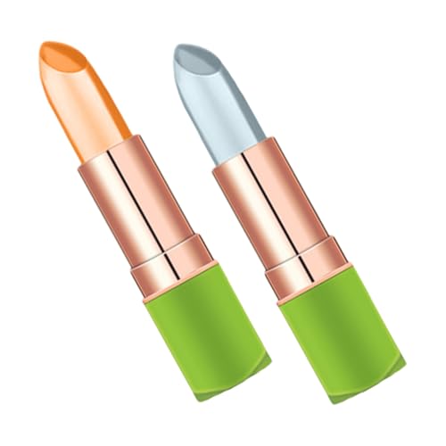 VICASKY 2 Stück Temperaturwechselndes Lippenbalsam Feuchtigkeitsspendender Lip Gloss Nude für Lippenfarbe nach Temperatur von VICASKY