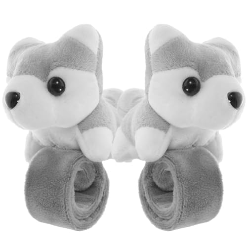 VICASKY 2stücke Hundeförmiges Stofftier Schlagarmband Niedliches Party Armband Leicht Und Tragbar Plüsch von VICASKY